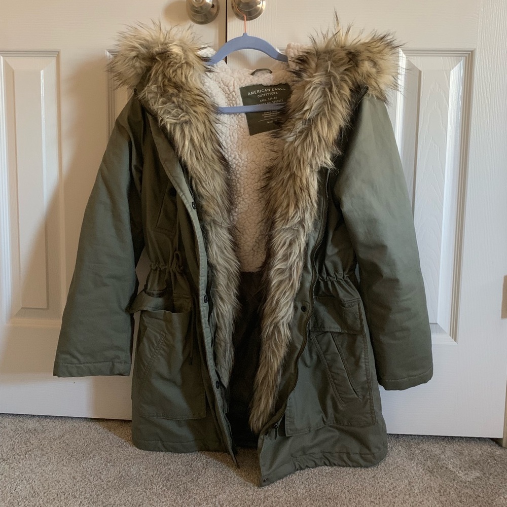 American Eagle Winter Coat Fur
